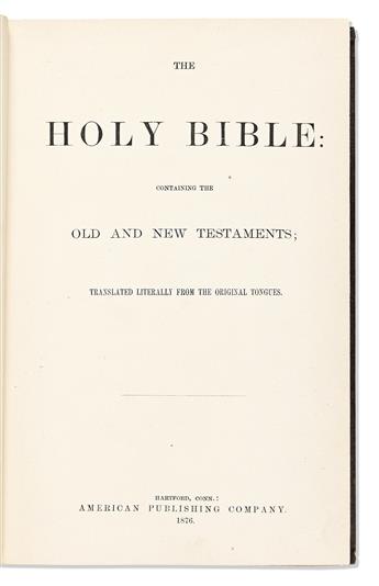 Bible, English, translated by Julia Evelina Smith (1792-1886) The Holy Bible: Containing the Old and New Testaments; Translated Literal